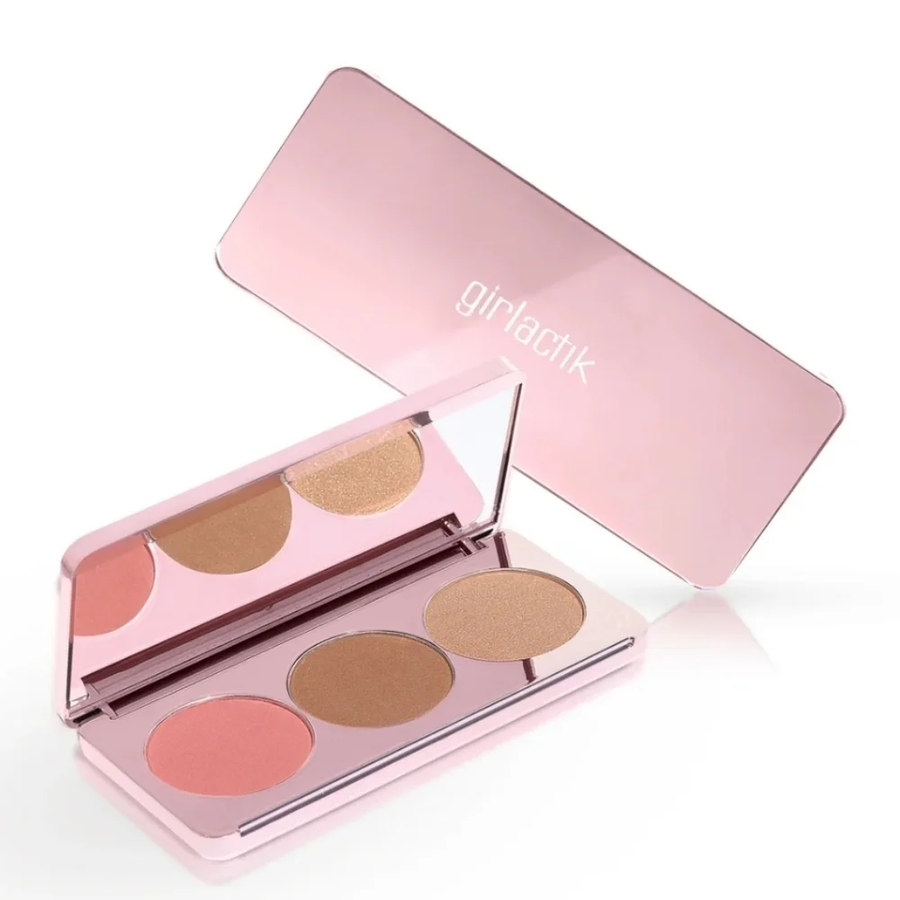 Girlactik Blush Me And Glow Face Palette: Blush Me Medium, Full Size, New